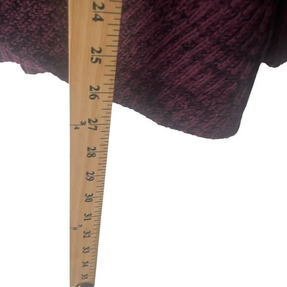 Lisa Rinna Collection Women Large Red Maroon Wrap Cardigan Chunky Sweater - Picture 10 of 10